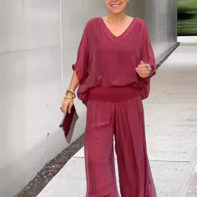 Ensemble Uni en Mousseline Chic
