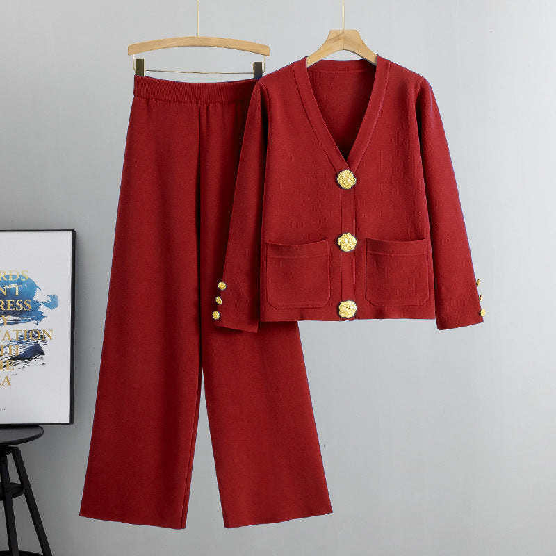 Cardigan Décontracté à Boucle Métallique