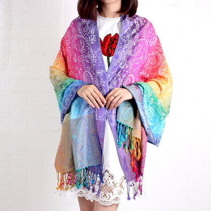 Grande Écharpe Jacquard Coton-Lin