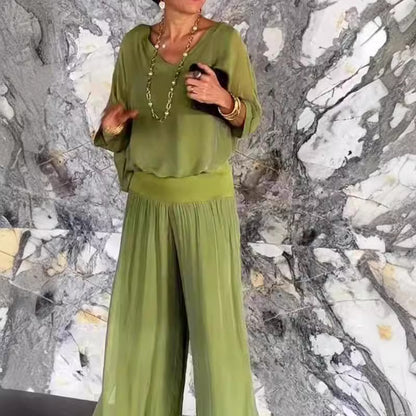 Ensemble Uni en Mousseline Chic