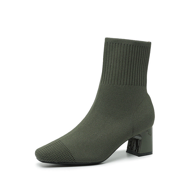 Bottes Chaussettes à Talons Élastiques