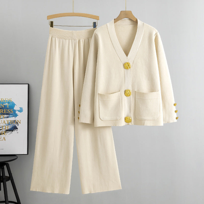 Cardigan Décontracté à Boucle Métallique