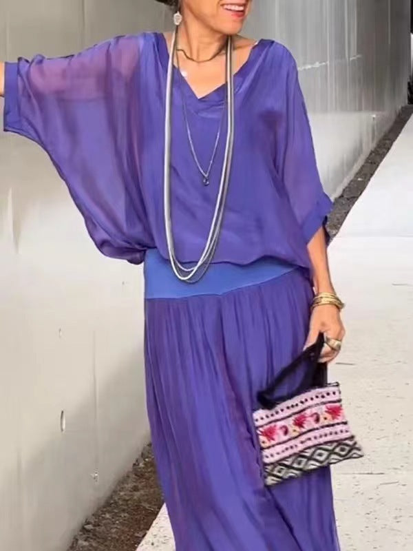 Ensemble Uni en Mousseline Chic