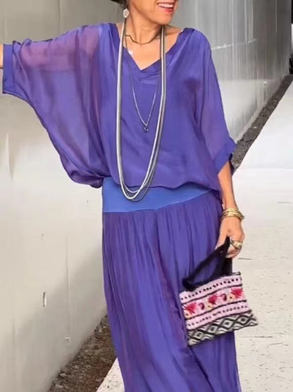 Ensemble Uni en Mousseline Chic