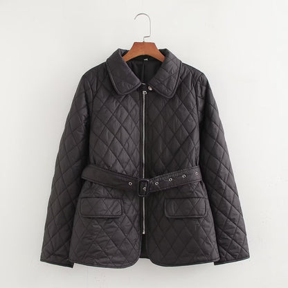 Veste Matelassée avec Ceinture