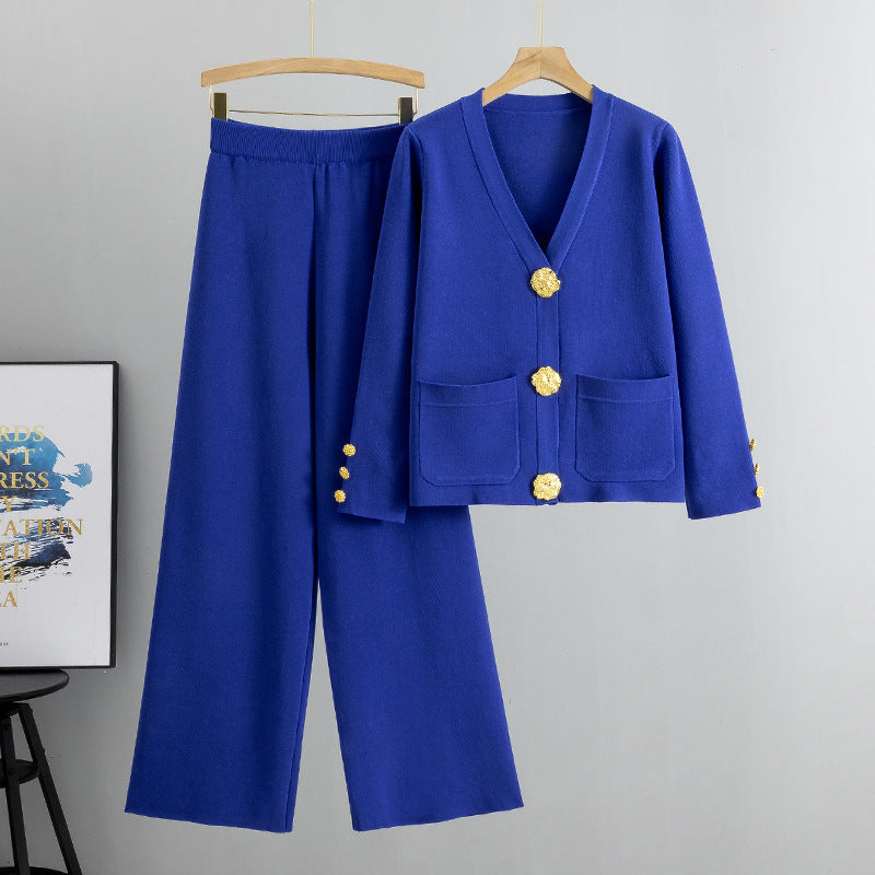 Cardigan Décontracté à Boucle Métallique