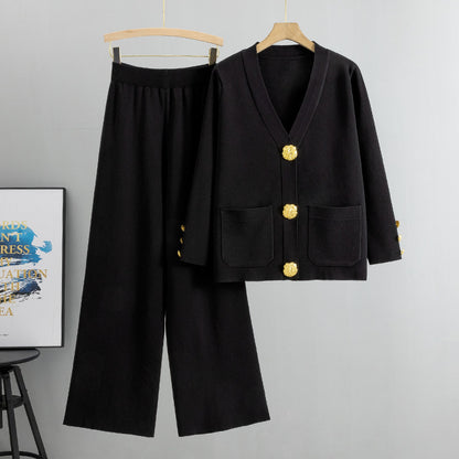 Cardigan Décontracté à Boucle Métallique