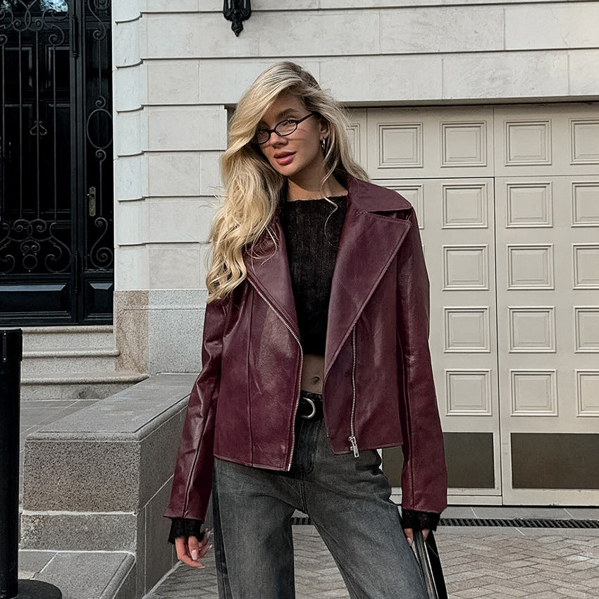 Veste Tailleur Bordeaux Synthétique
