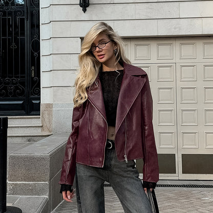 Veste Tailleur Bordeaux Synthétique