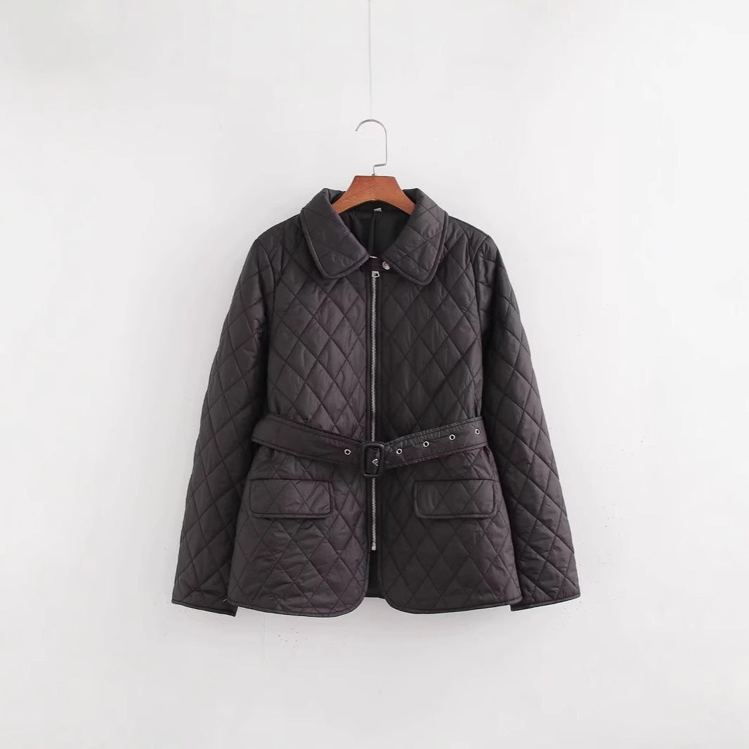 Veste Matelassée avec Ceinture