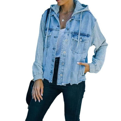 Manteau Jean à Capuche