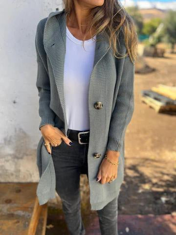 Cardigan Femme Gris Clair – Léger